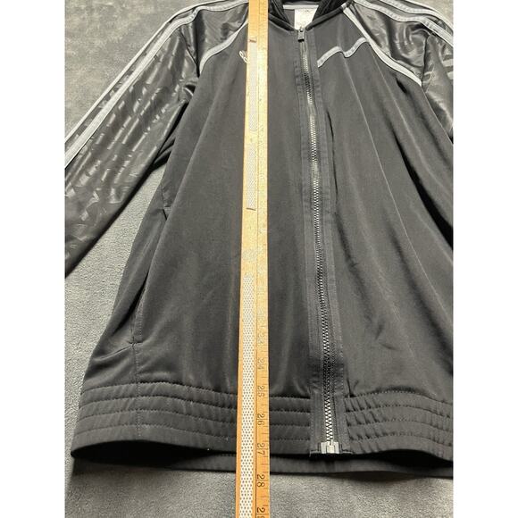 Adidas Jacket Men’s L Black Track Basketball 3-Stripes Climalite Lightweight - Picture 2 of 11